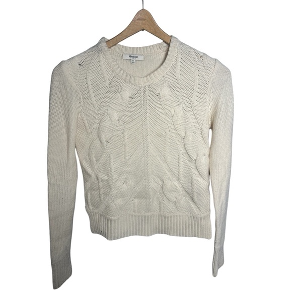 Madewell Sweaters - Madewell Cream Cable Knit Sweater XS
